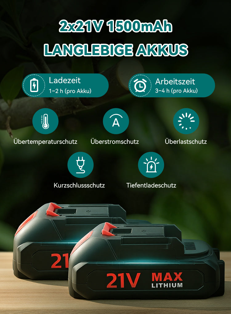 Avreno Akku Astschere Nahaufnahme Akkufach