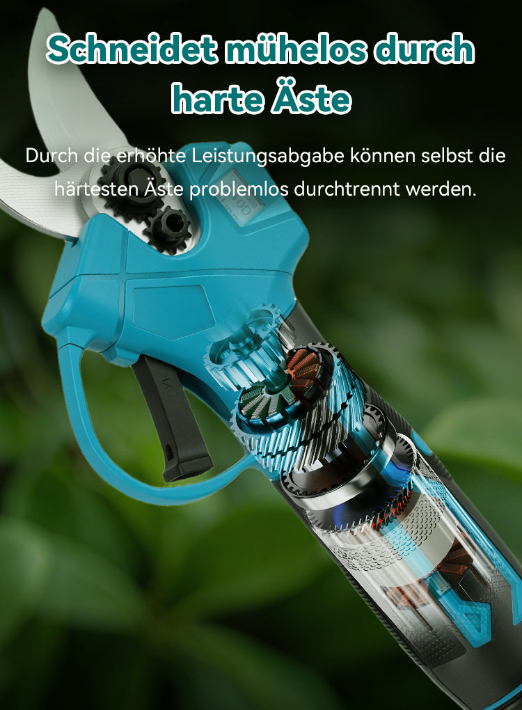 Avreno Akku Astschere Nahaufnahme Griff