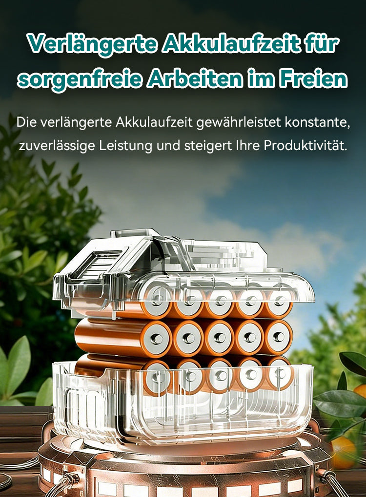 Avreno Akku Astschere Nahaufnahme Display