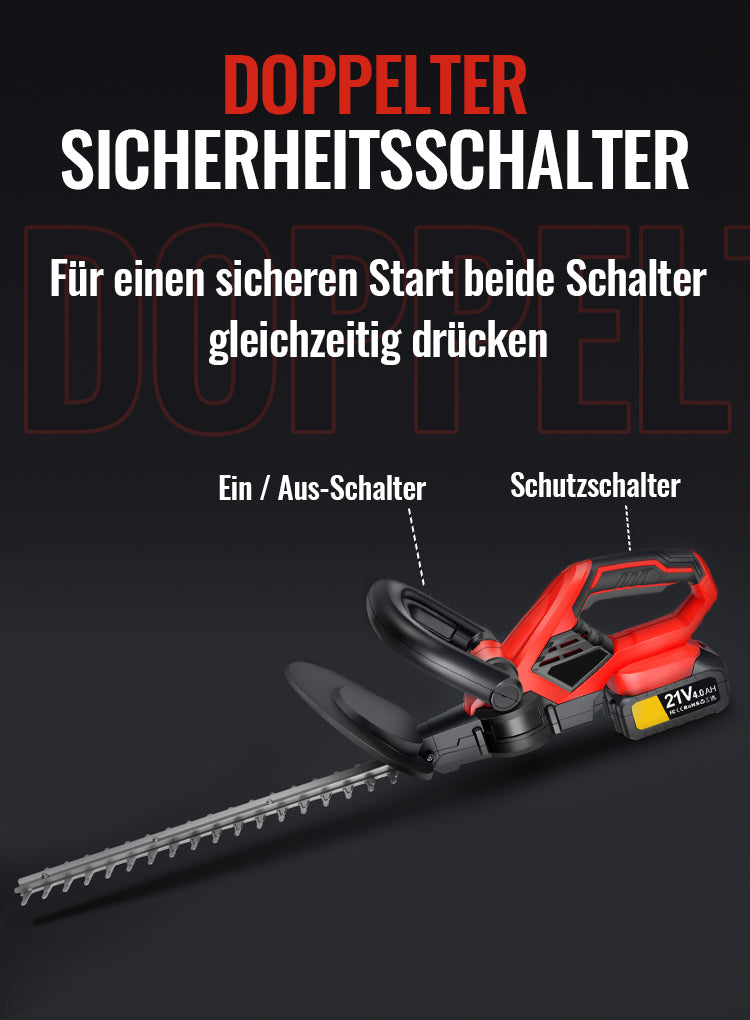 Avreno Akku Heckenschere Nahaufnahme Auslöser