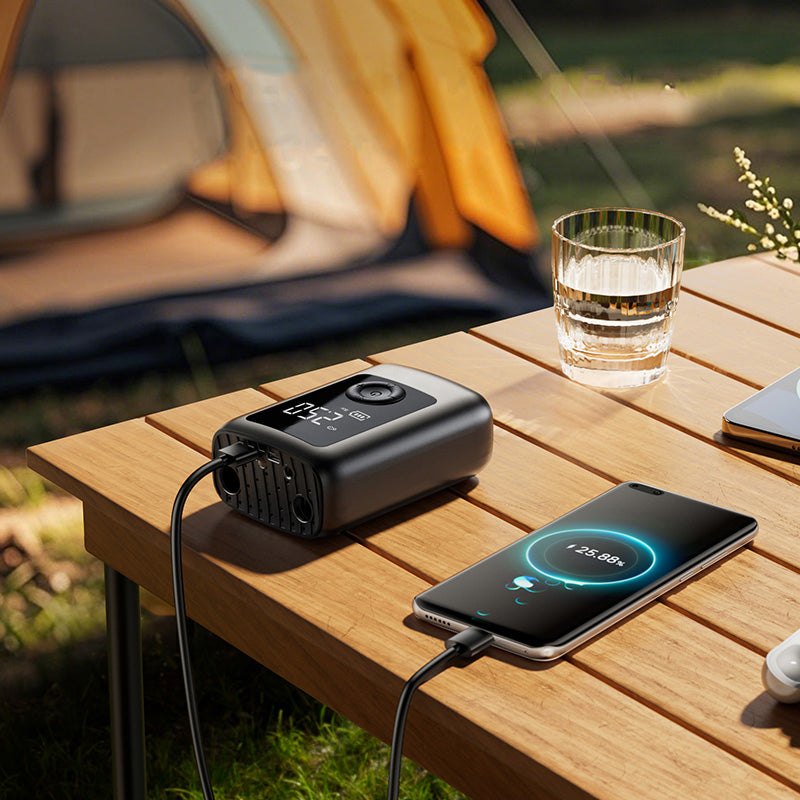 Avreno Akku Luftpumpe als Powerbank für Smartphone und USB-Geräte