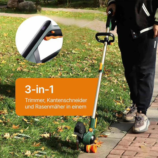 Avreno Akku Rasentrimmer 3-in-1 mit Zubehörset