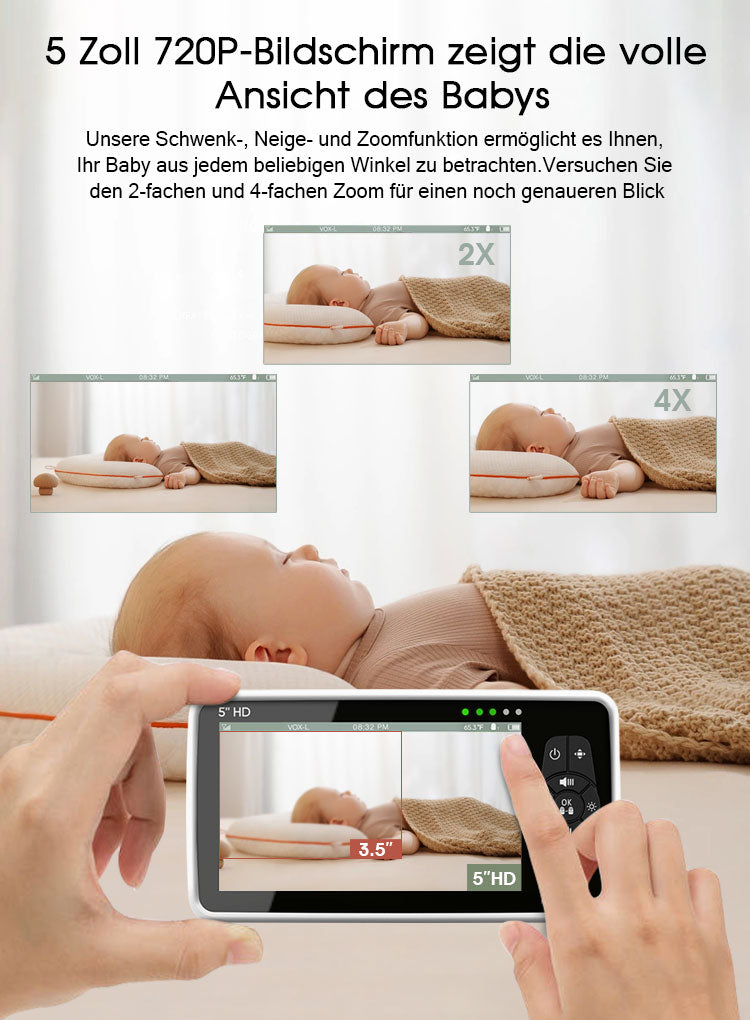 Avreno Babyphone Nahaufnahme Weckerfunktion