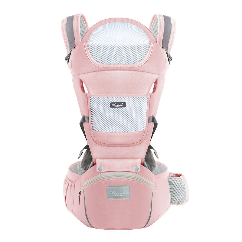Avreno Babytrage von vorne mit Baby