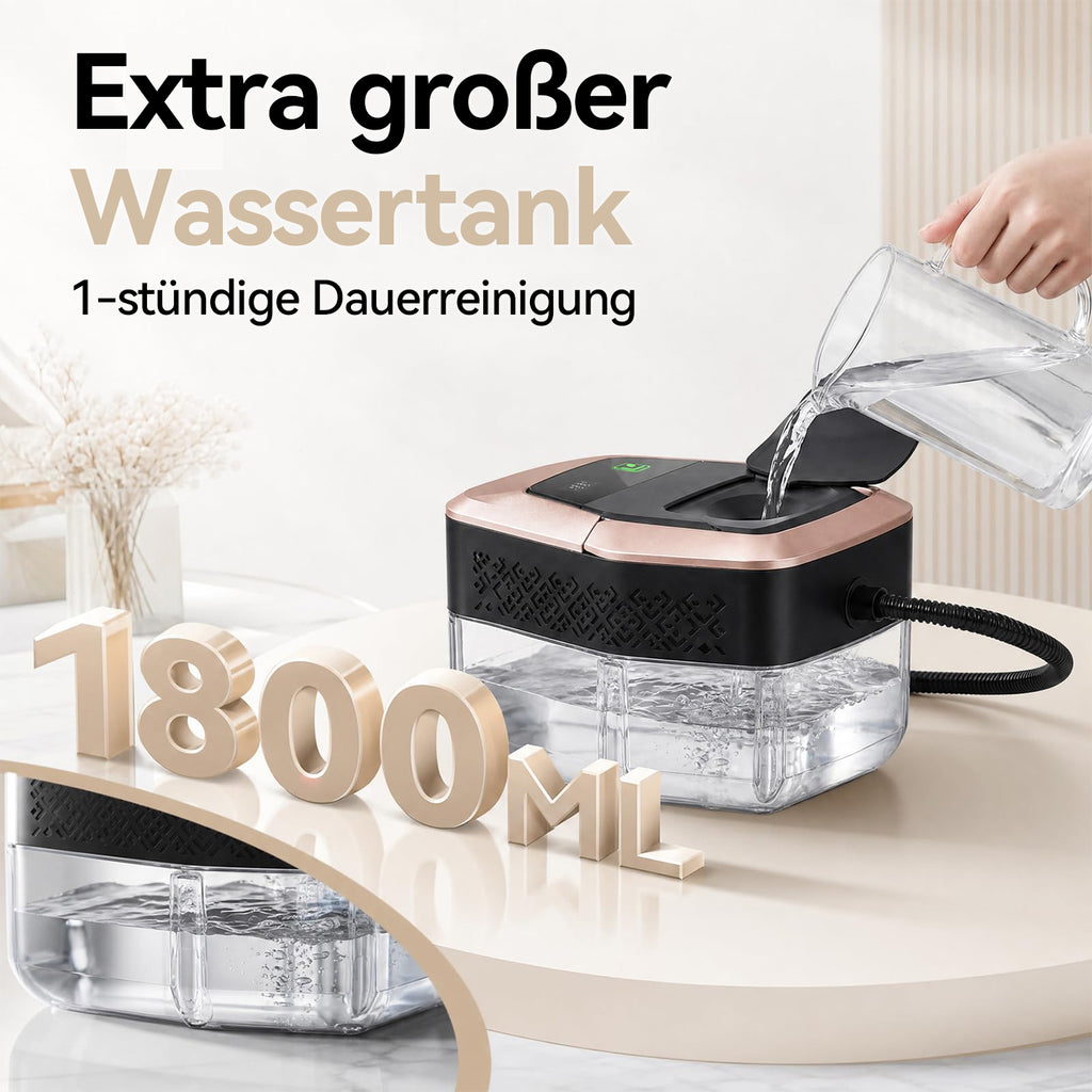 Avreno Dampfreiniger mit 1800 ml großem Wassertank