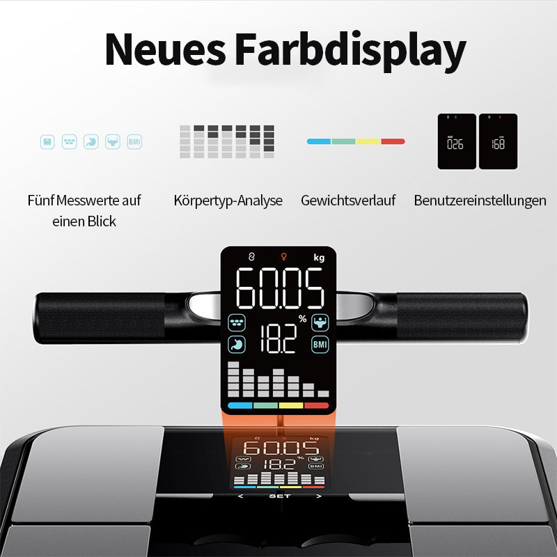 Avreno Körperfettwaage mit neuem Vollfarb-Display
