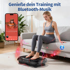 Avreno Fitness Vibrationsplatte mit integrierten Bluetooth-Lautsprechern