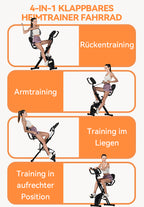 Avreno Heimtrainer Fahrrad Nahaufnahme Rückenlehne