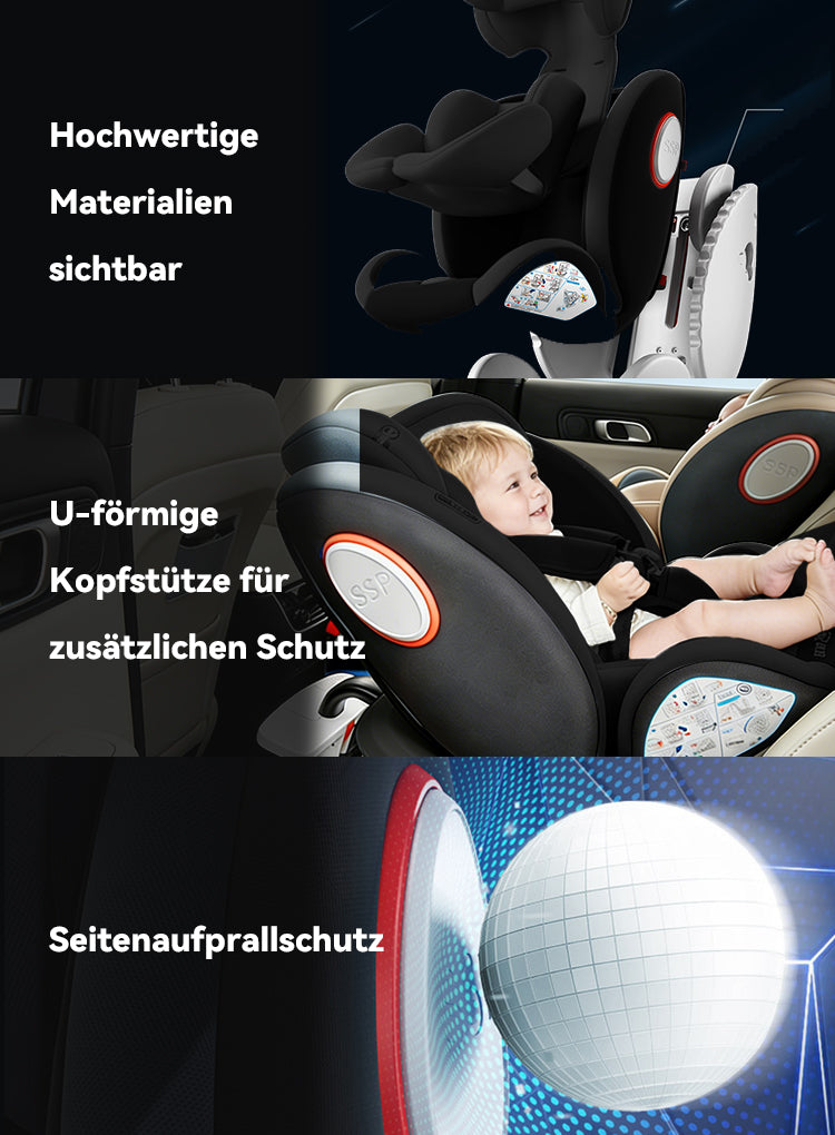 Avreno Kindersitz Nahaufnahme Seitenaufprallschutz