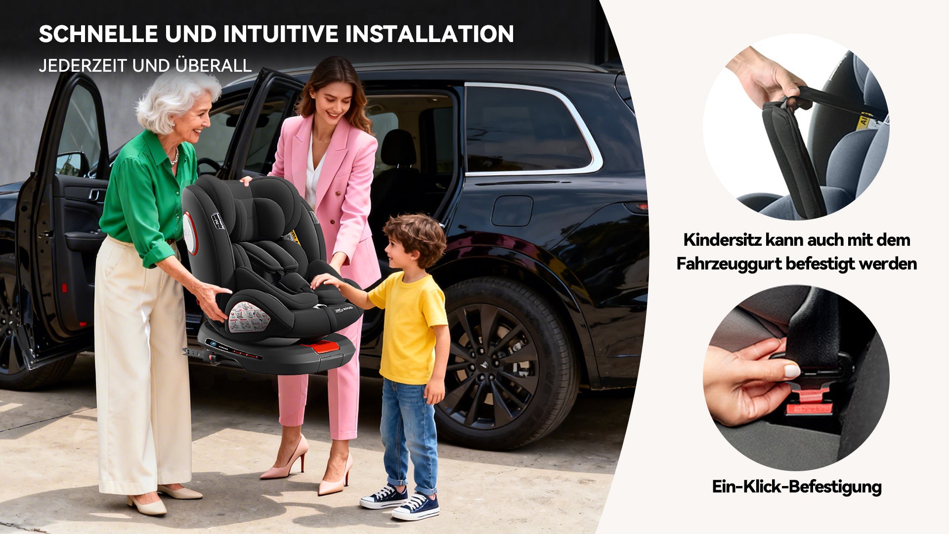 Avreno Kindersitz Installationsvorgang