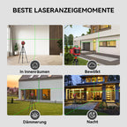 Avreno Kreuzlinienlaser mit Ein-Knopf-Bedienung
