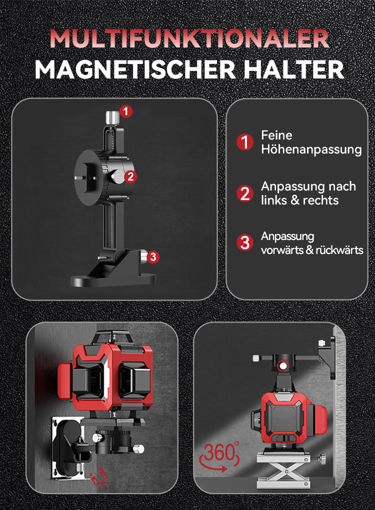 Avreno Kreuzlinienlaser Nahaufnahme Akkufach