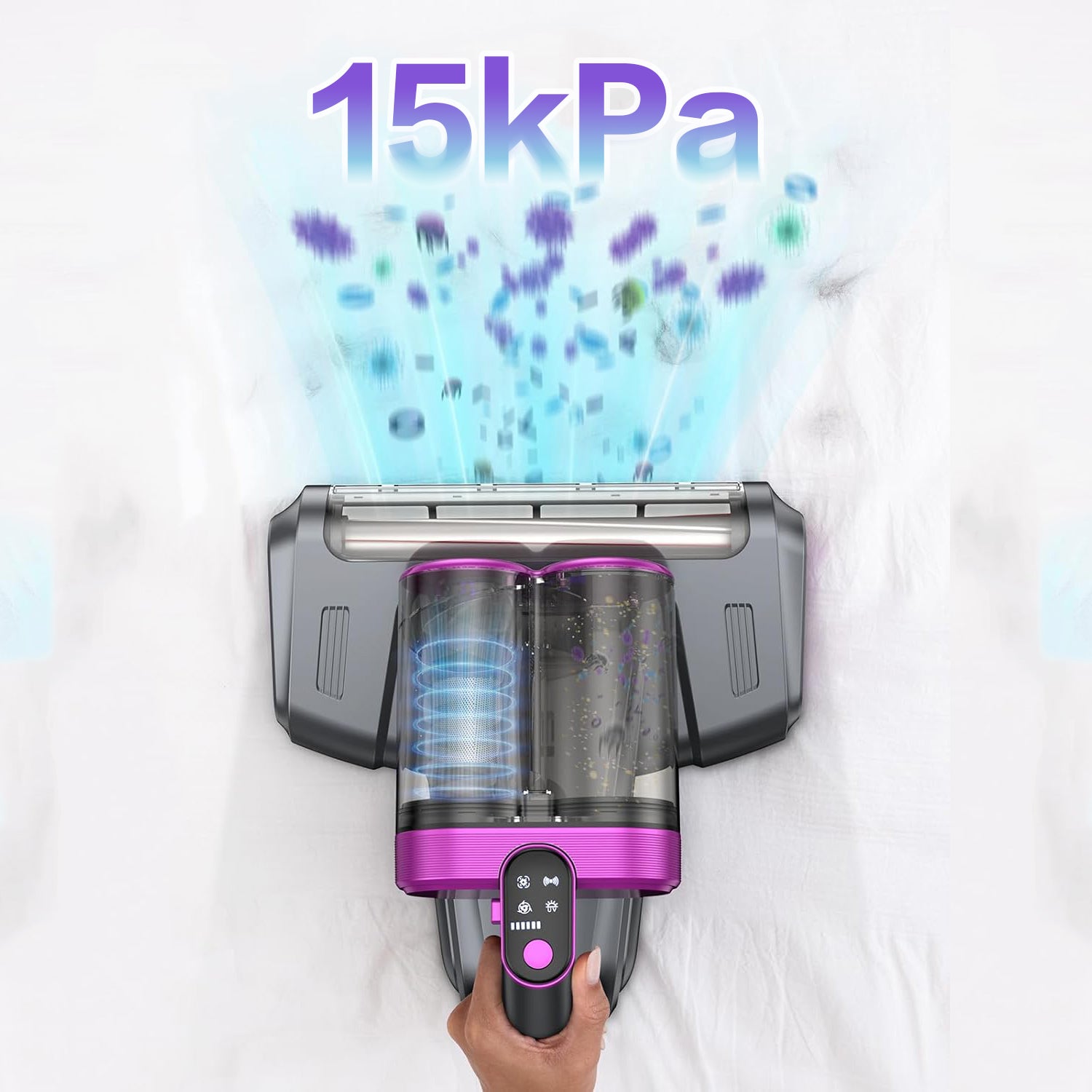 Avreno Milbensauger mit 15 kPa Saugkraft und bürstenlosem Motor