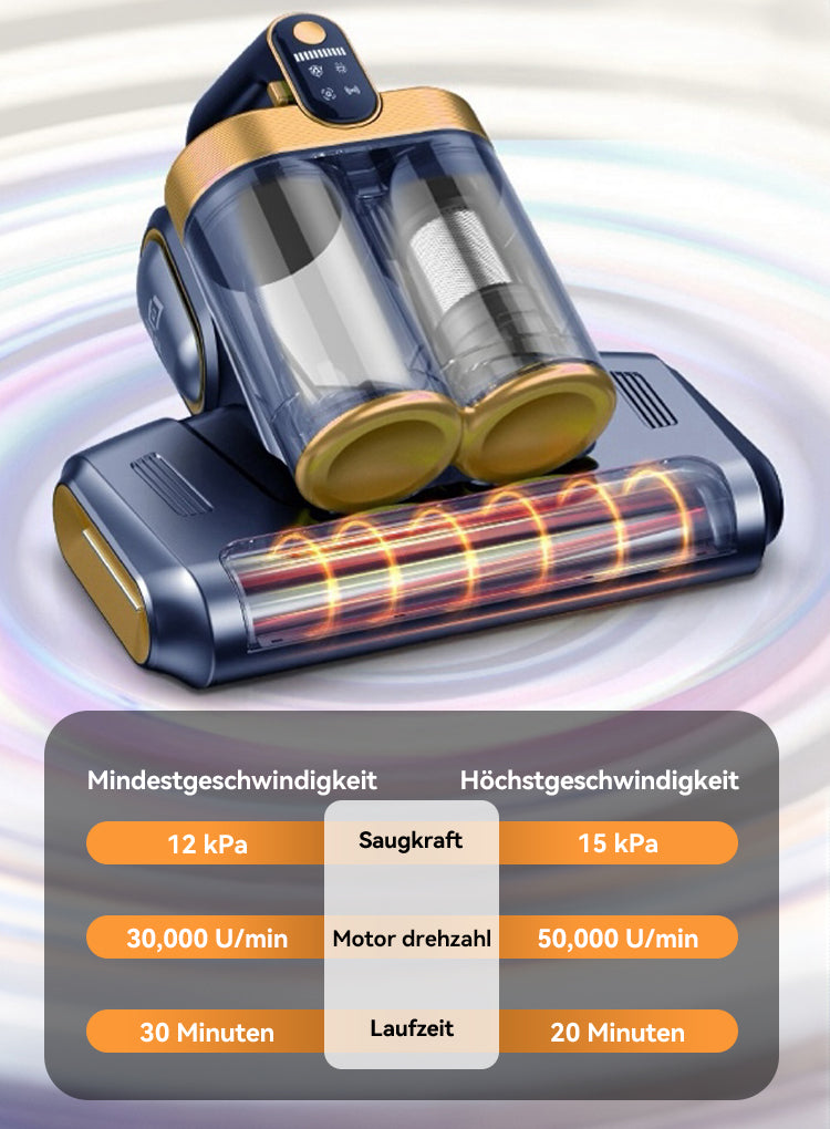 Avreno Milbensauger Nahaufnahme Entriegelungstaste