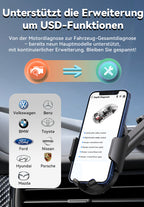 Avreno OBD2 Diagnosegerät Nahaufnahme Dashboard-Anzeige