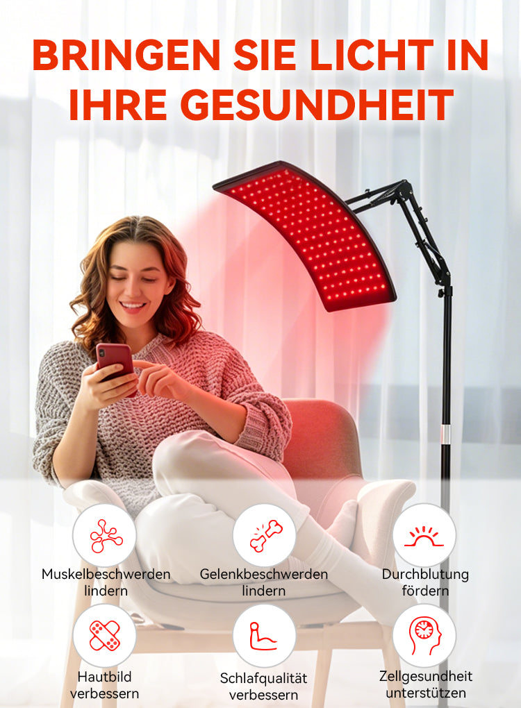 Avreno Rotlichttherapie Lampe Nahaufnahme LED-Panel