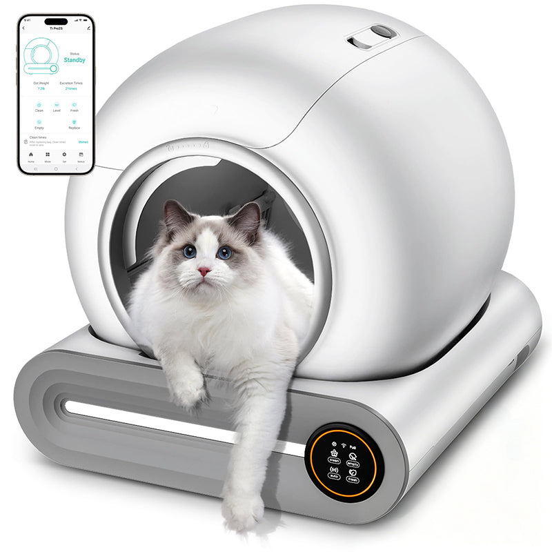 Avreno SmartSphere automatische Katzentoilette in Frontansicht