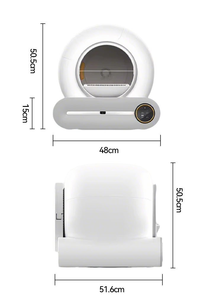 Avreno SmartSphere Katzentoilette Detailansicht Abmessungen