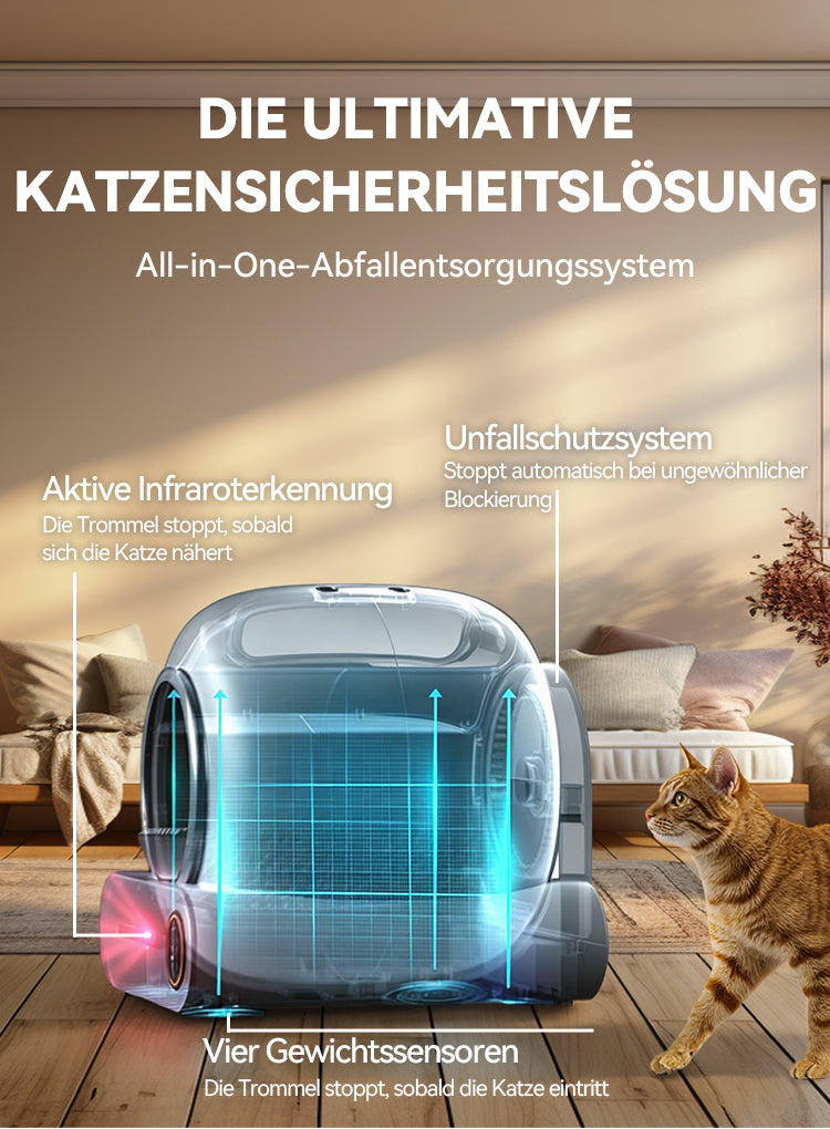 Avreno SmartSphere Katzentoilette Nahaufnahme Touchpanel