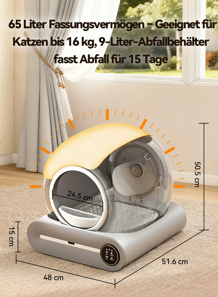 Avreno SmartSphere Katzentoilette Nahaufnahme Smart-App