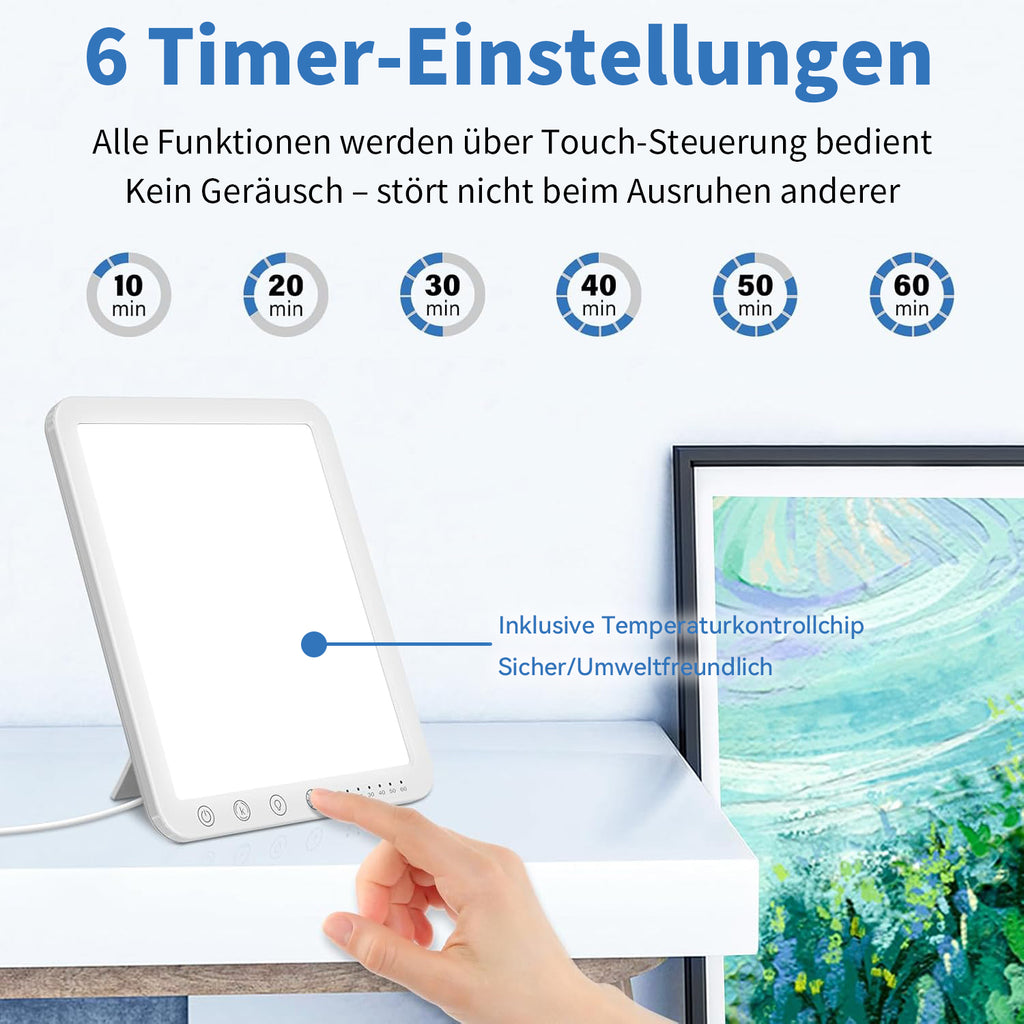 Avreno Tageslichtlampe mit Timer-Einstellungen und Memory-Funktion