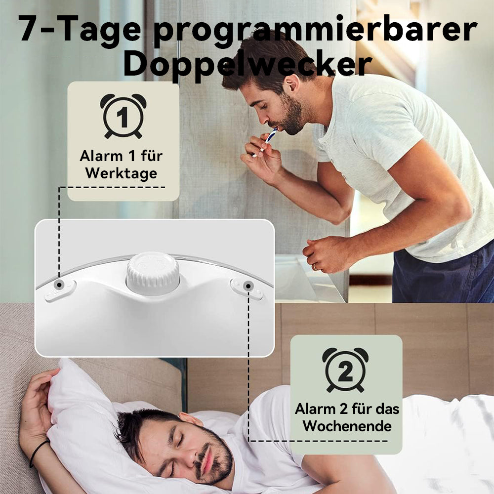 Avreno Tageslichtwecker mit zwei einstellbaren Weckern