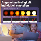 Avreno Tageslichtwecker mit 20 Helligkeitsstufen und 4 Modi