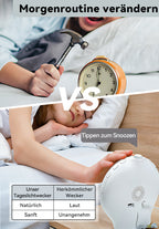 Avreno Tageslichtwecker Nahaufnahme Wecktasten