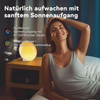 Avreno Tageslichtwecker mit Sonnenaufgangssimulation zum sanften Aufwachen