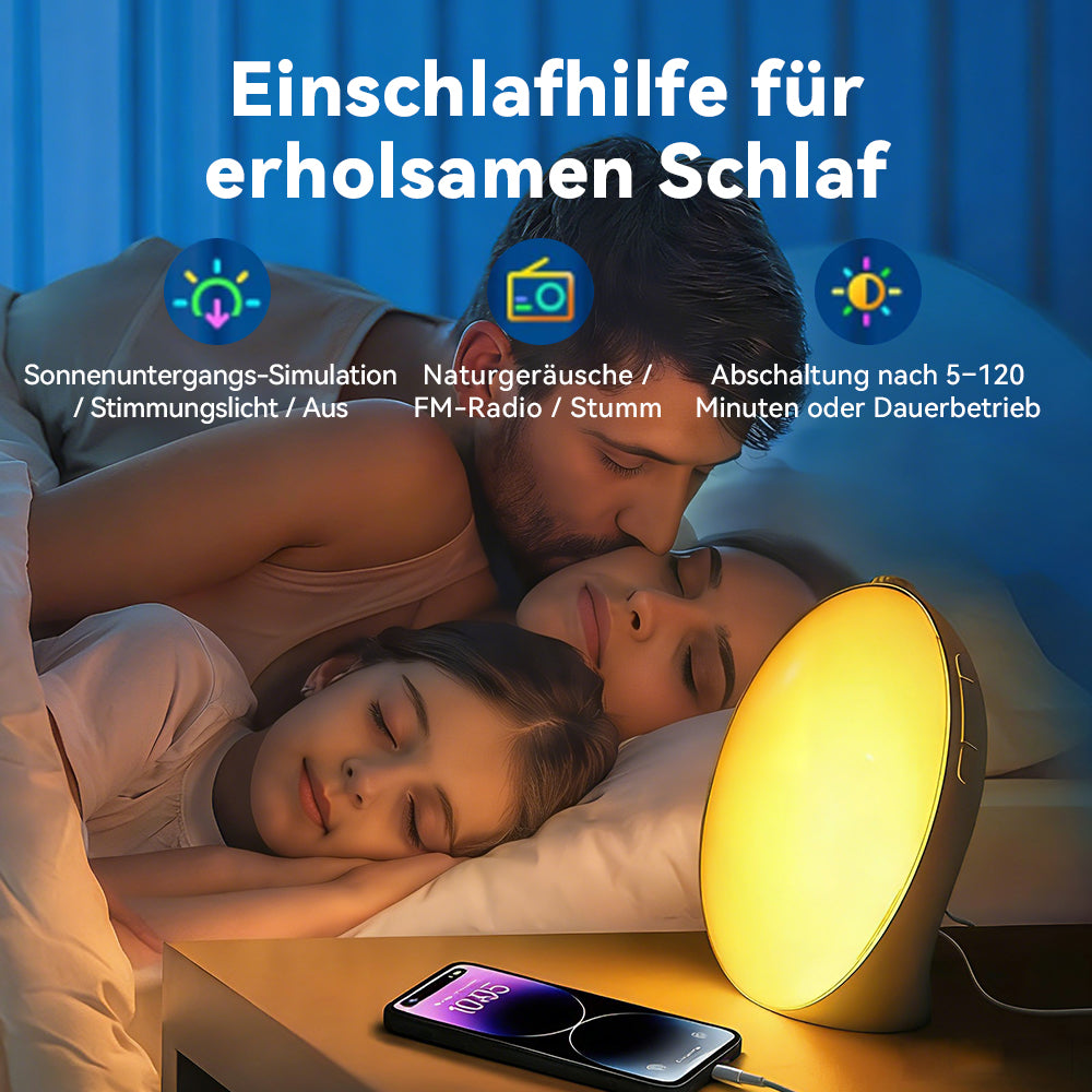 Avreno Tageslichtwecker mit Sonnenuntergangssimulation zur Einschlafhilfe