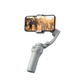 Danxon Gimbal-Stabilisator mit angebrachtem Smartphone auf weißem Hintergrund