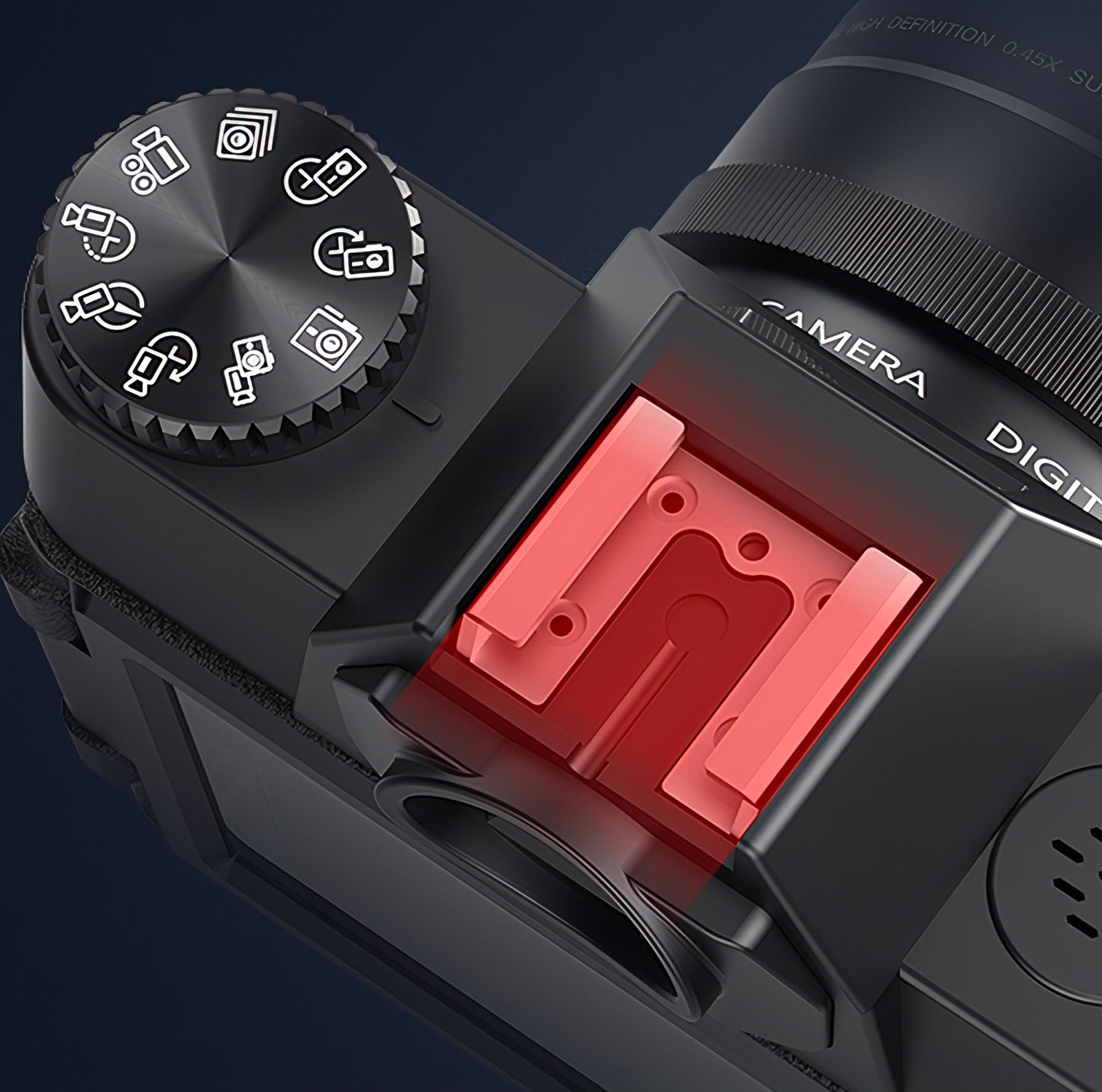 Fenzora Digitalkamera - Blitzschuh fuer Licht und Mikrofon
