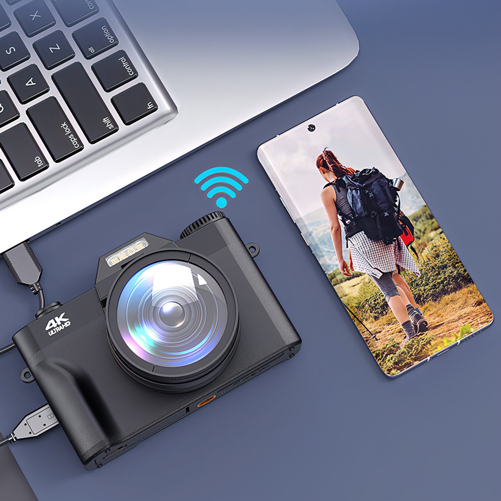 Fenzora Digitalkamera - Drahtlose Wi-Fi-Uebertragung