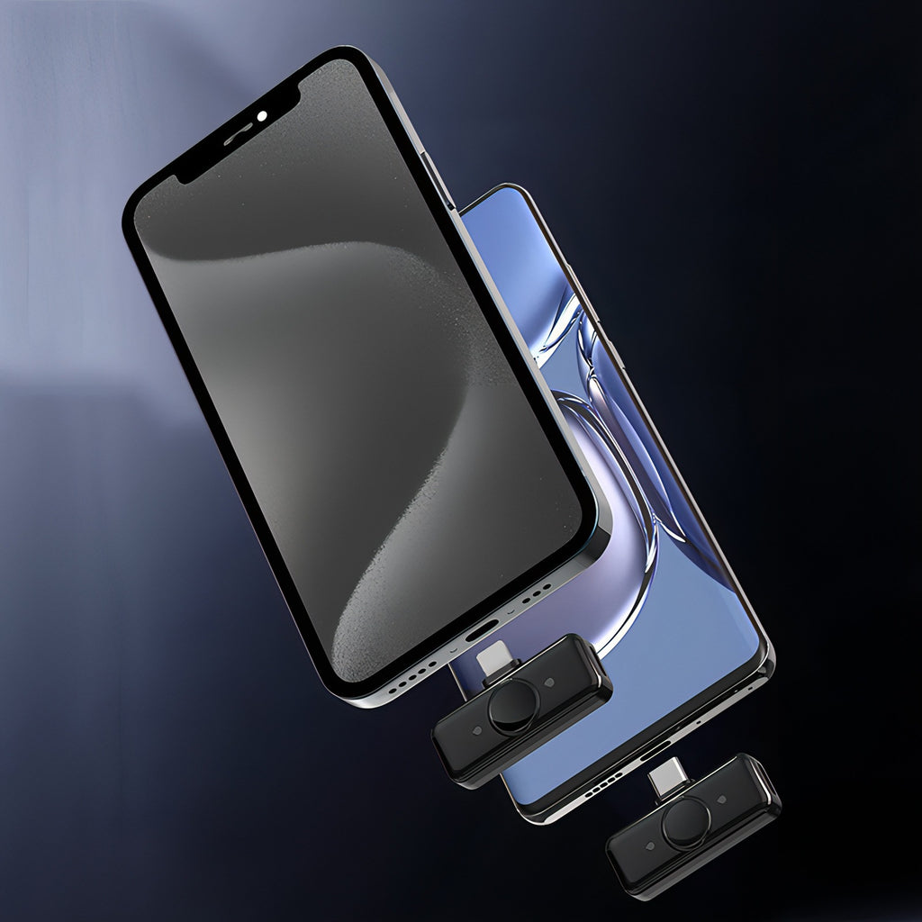 Fenzora Lavalier Mikrofon - Typ-C und Lightning Dual-Unterstuetzung