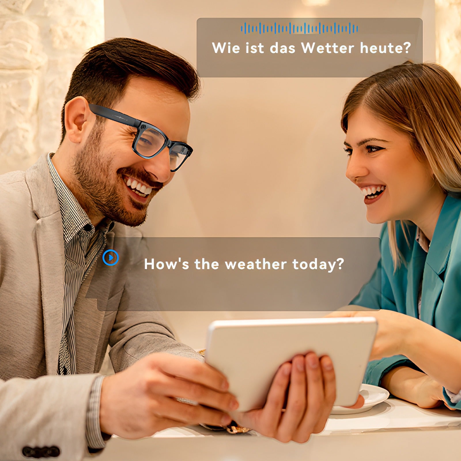 Fenzora Smart Glasses - Echtzeit-Uebersetzung