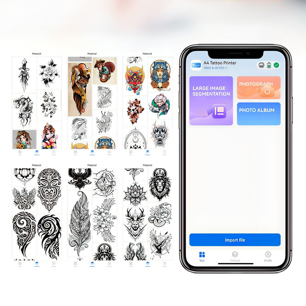 Fenzora Tattoo Drucker - Bearbeiten am Handy