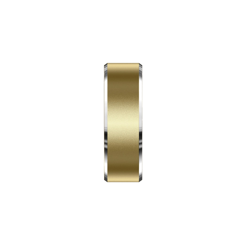 Goldener Lazvik Smart Ring mit auf weißem Hintergrund