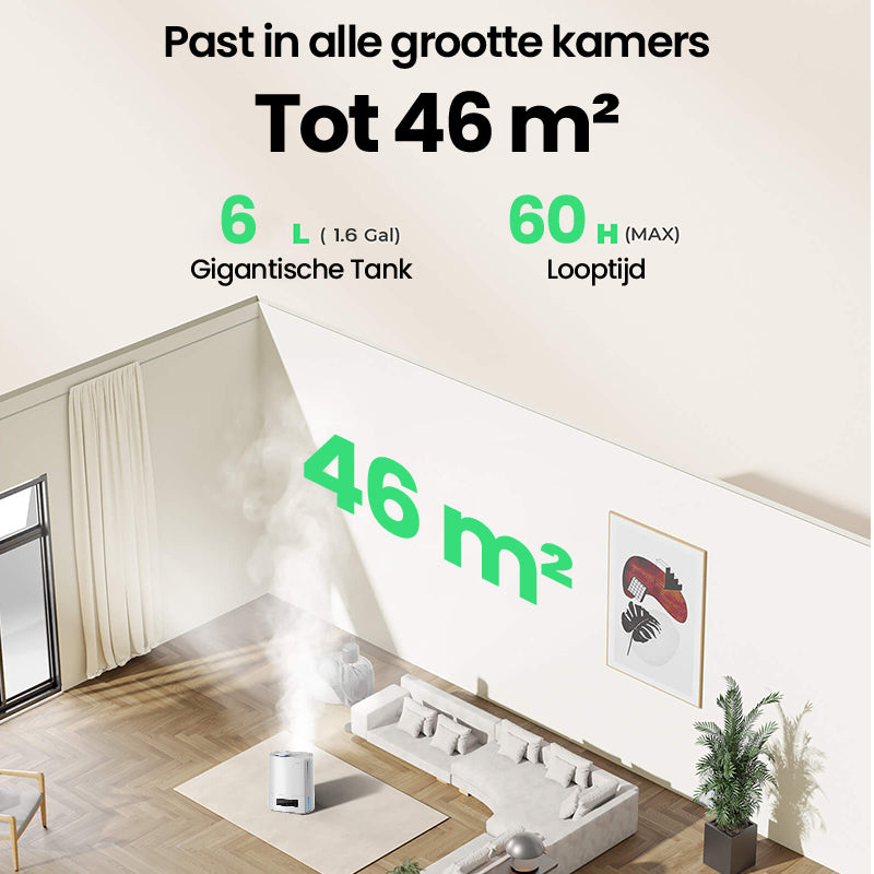 Norevia Luchtbevochtiger krachtige bevochtiging