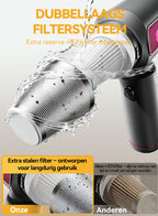 Norexo Handstofzuiger close-up van bedieningsknop