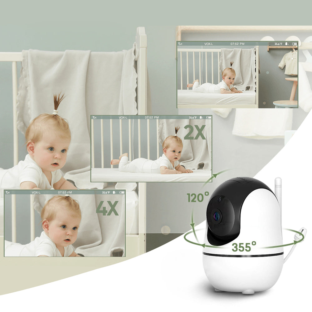 Norexo Babyfoon 355 graden pan en 120 graden kantelen