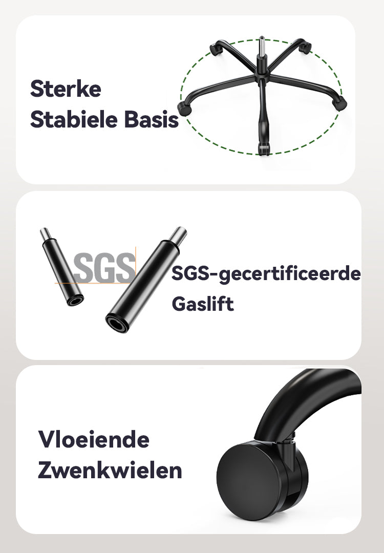 Norexo Bureaustoel wiel close-up