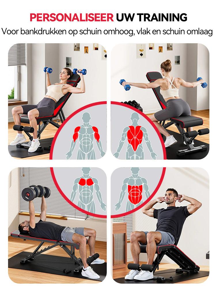 Norexo Fitnessbank close-up van bekleding
