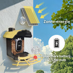 Norexo Vogelvoederhuisje zonnepaneel met 5200mAh batterij