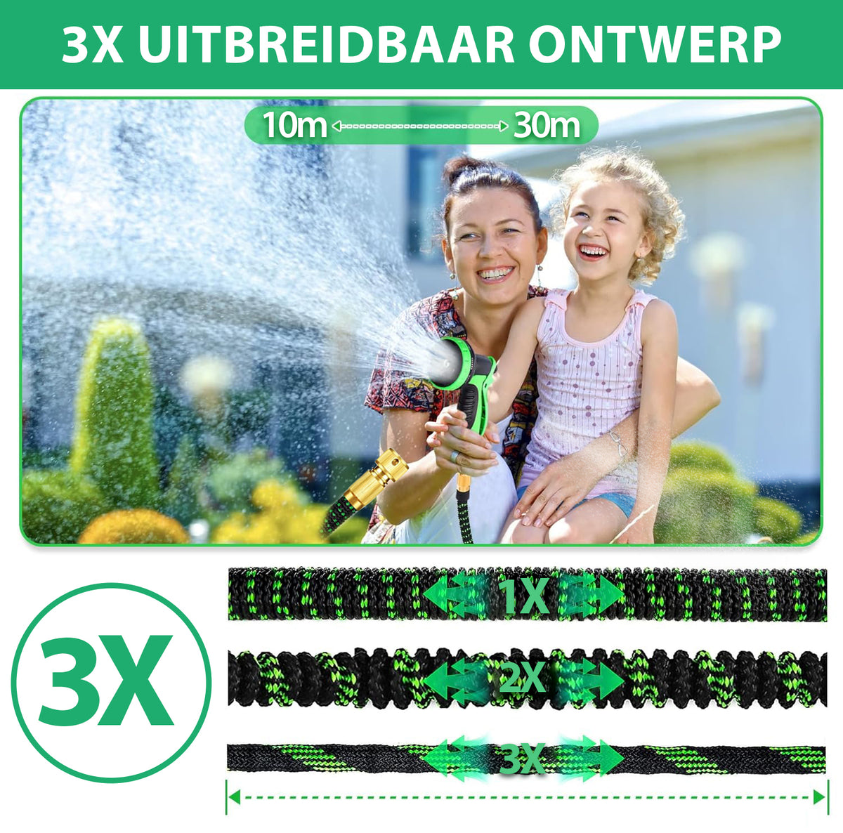 Norexo Tuinslang 3x uitbreidbaar tot 30 meter