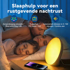 Norexo Wake Up Light zonsondergangsimulatie en rustgevende geluiden