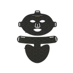 Schwarze Norwiss LED Gesichtsmaske mit geometrischem Design auf weißem Hintergrund
