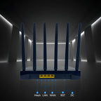 Norwiss WLAN Router mit mehreren Antennen in einer dunklen Tunnelumgebung