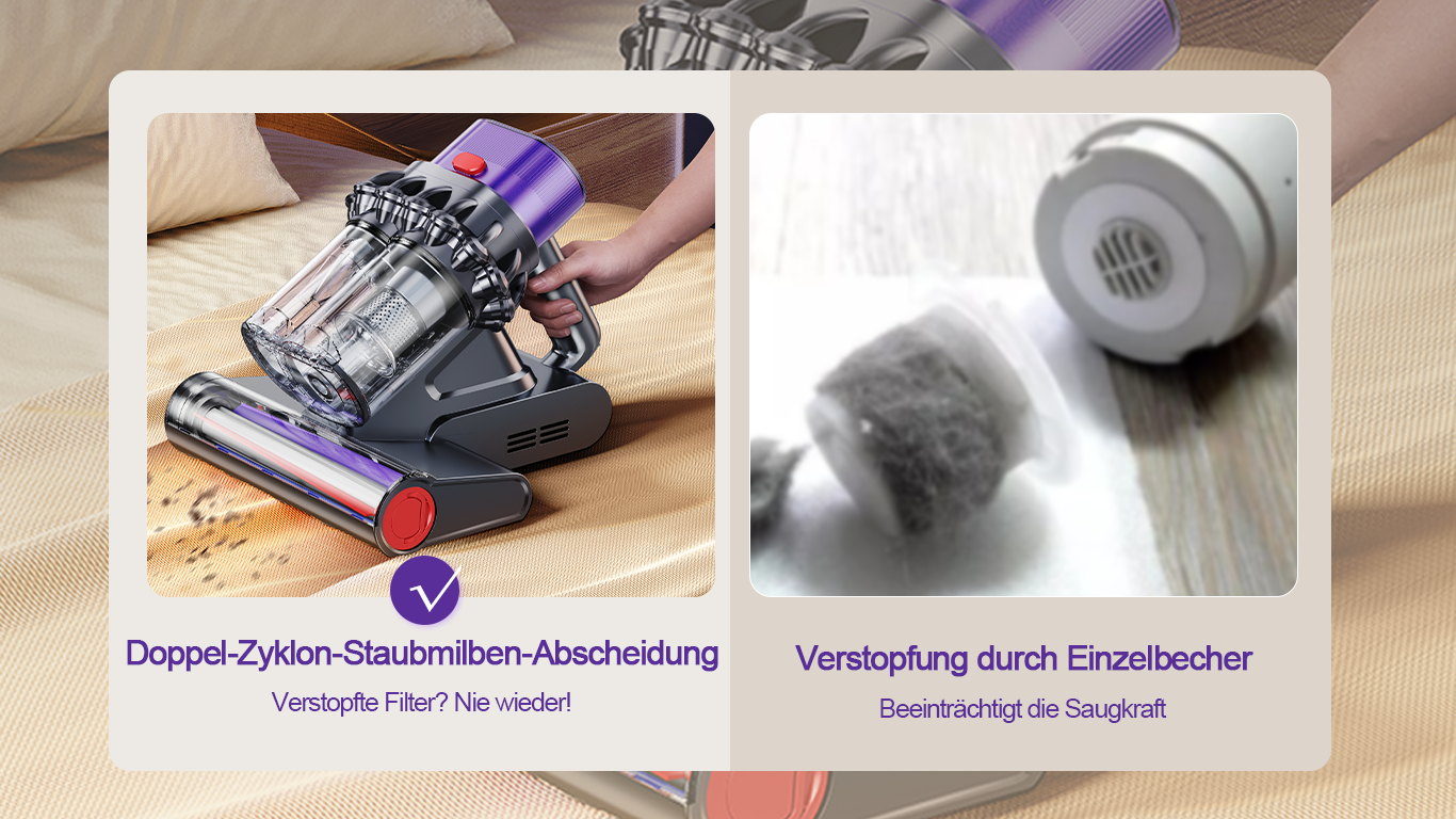 Schluss mit verstopften Filtern Slumber Staubmilbenentferner
