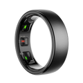 Schwarzer SofiRing S10 mit elektronischen Komponenten auf weißem Hintergrund
