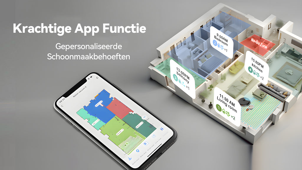 Norexo T5 Robotstofzuiger routeplanning